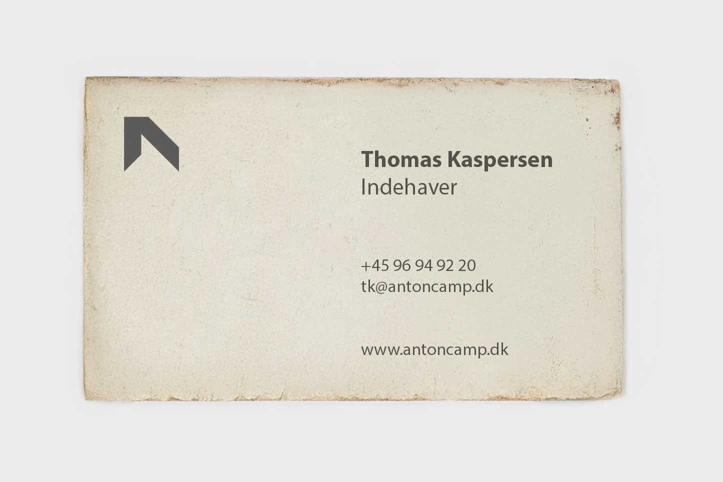 Traditionelle papir visitkort